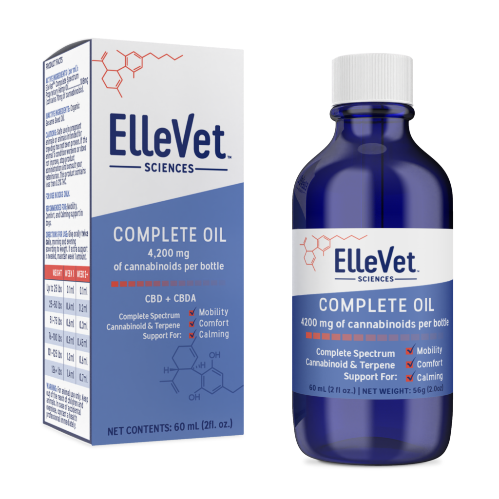 60 ML ElleVet CBD+CBDA OIL FOR DOGS | Complete Oil 4200 mg