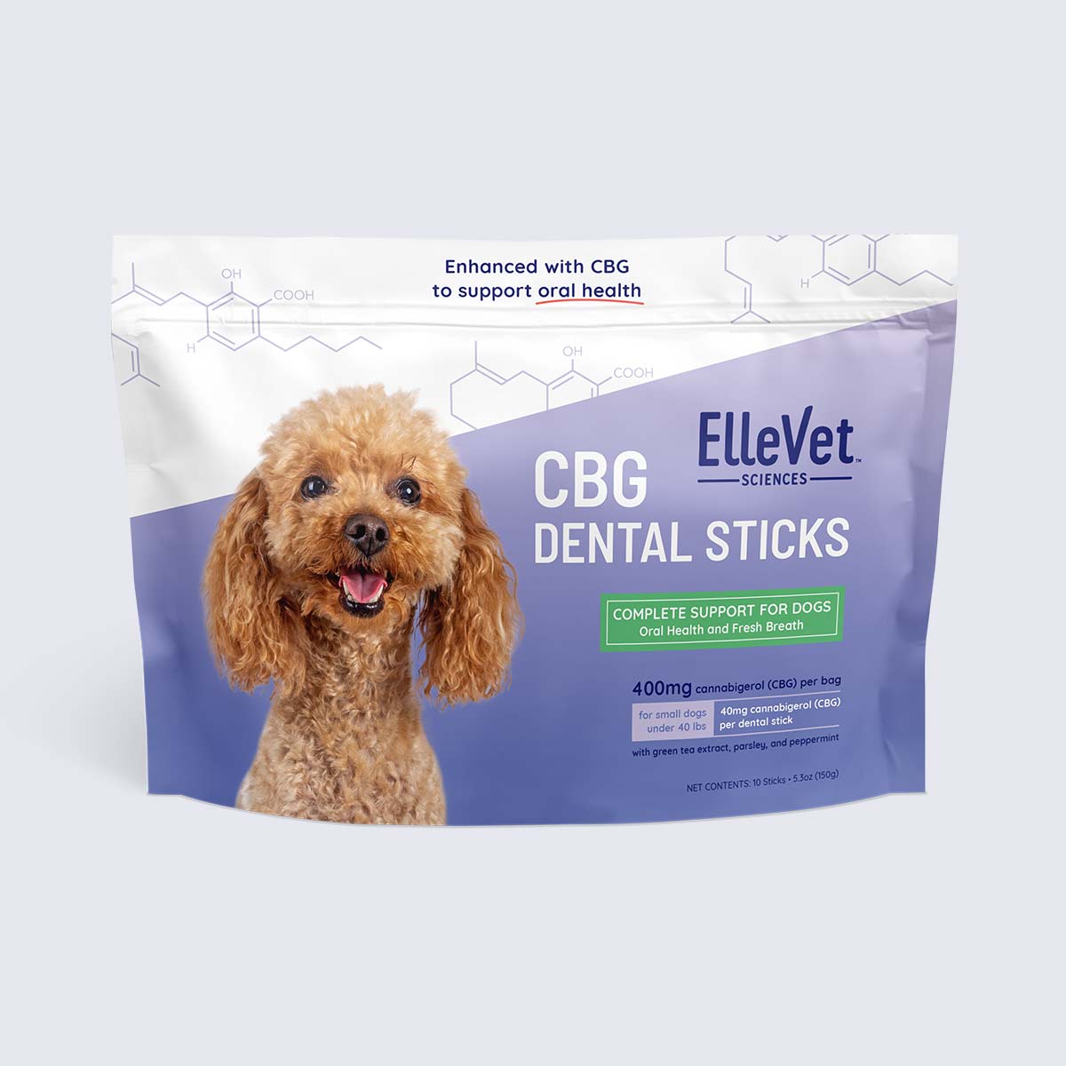 ElleVet Hemp CBG Dental Sticks Small Dog - Under 40 Lbs